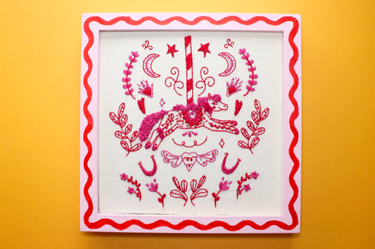 The Pink Pony Hand Embroidery Kit